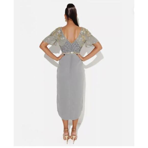 Virgos Lounge Embellished Midi Party‎ Prom Wedding Occasion Dress US Size 14 - Picture 10 of 10